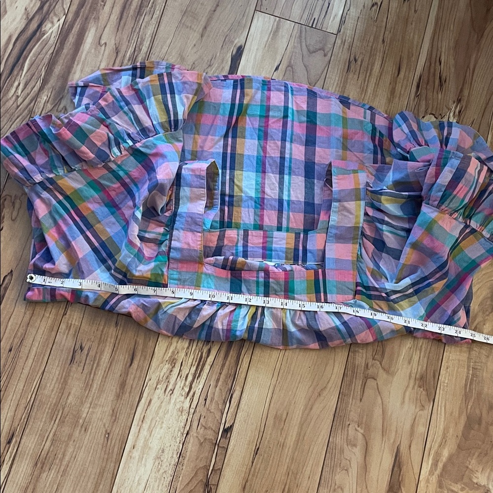 Plaid Multicolor Women's Top size 14W 0X Terra & Sky - Picture 7 of 8